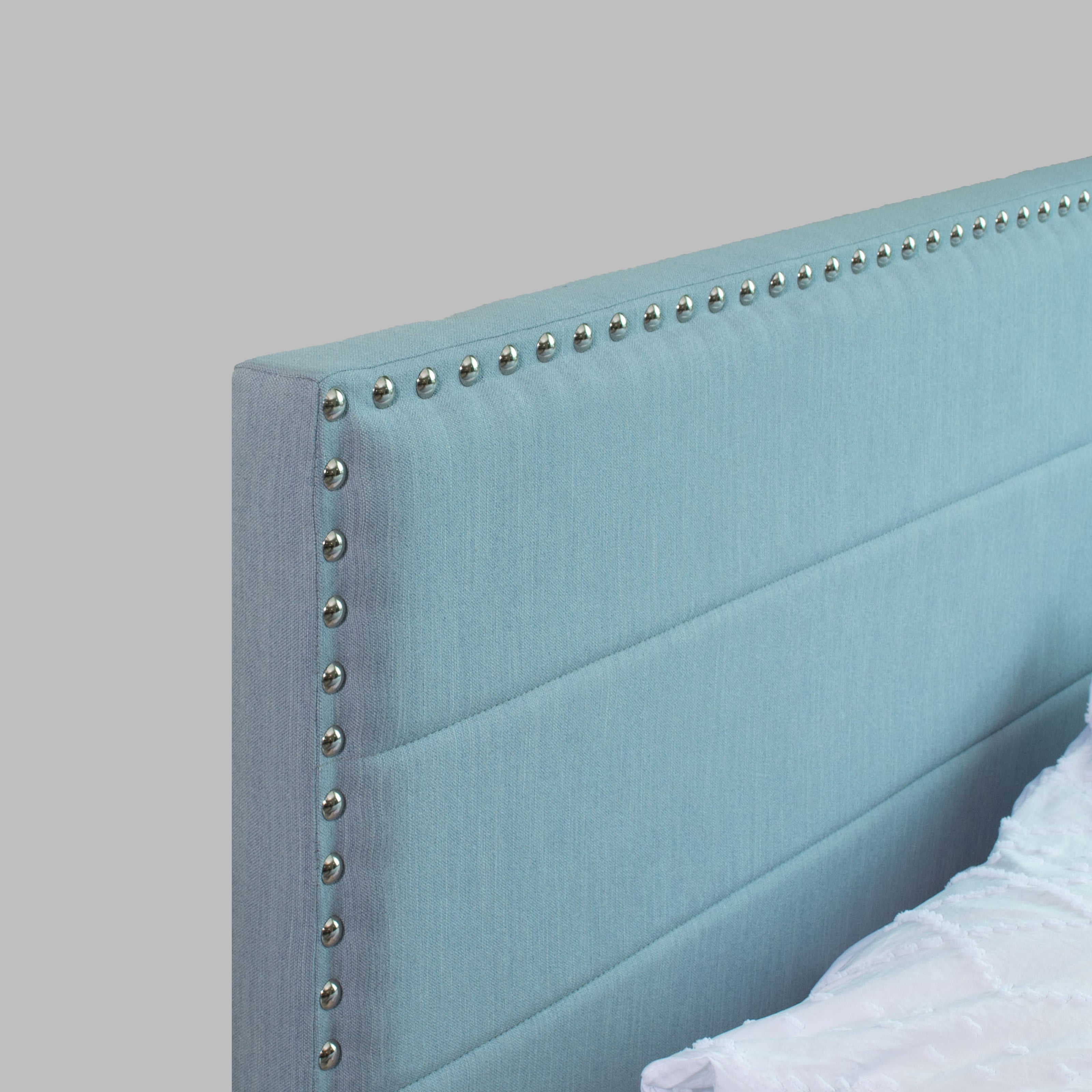 Samadhi Queen Bedroom Set – Upholstered Bed & 4-Door Wardrobe (White & Silver Oak)