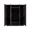 Julian 4-Door Engineered Wood Wardrobe with Mirror