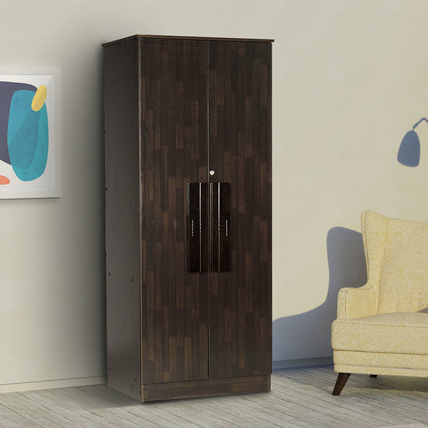 Nesoi 2-Door Engineered Wood Wardrobe with Hanging Rod and Shelves – DF2H