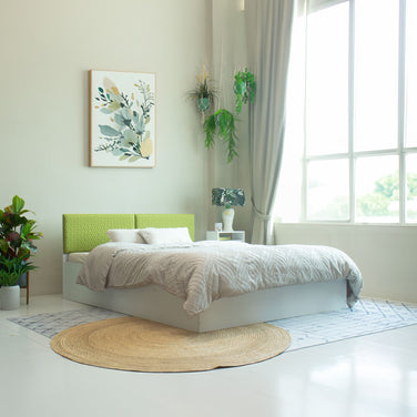 Lush Deluxe Queen Bed White Base With Box Storage (Non-Woveen)