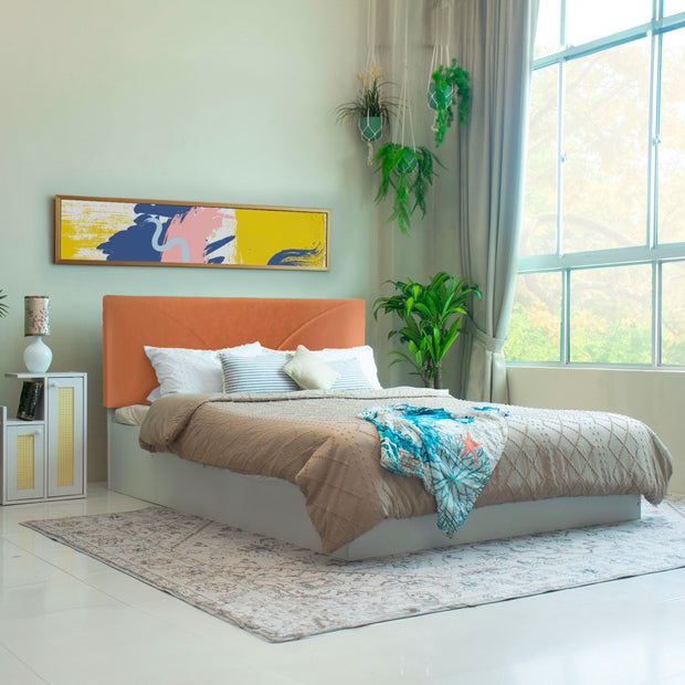 سرير تادا كوين - صندوق تخزين وتنجيد جلدي فاخر | DF2H