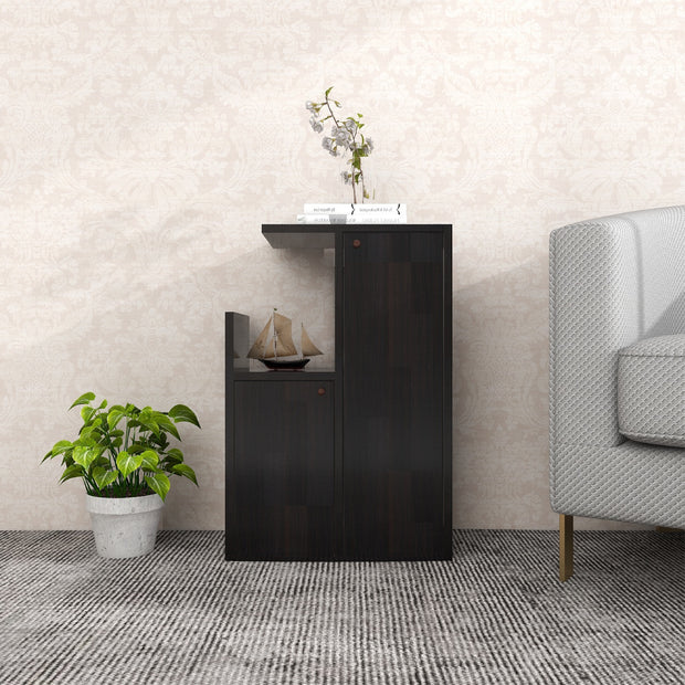 طاولة سرير هانا - طاولة جانبية خشبية مع درج تخزين