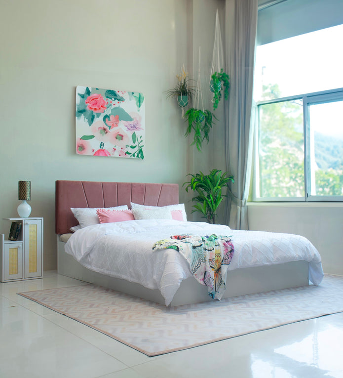 Viveka Bed With Premium Leatherette Fabric And Box Storage - Queen Bed