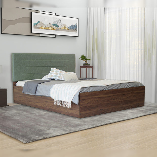 Ahimsa Queen Bed – Leatherette Upholstered with Box Storage – DF2H