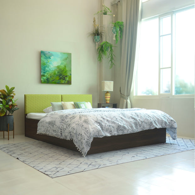 سرير كوين فاخر فاخر - سرير تخزين عصري بقاعدة غير منسوجة