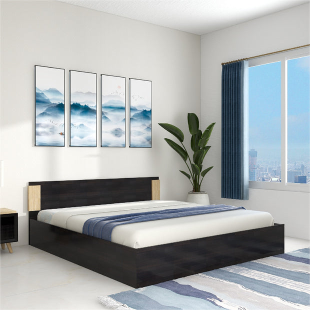 سرير نيكي - سرير تخزين صندوقي بقاعدة غير منسوجة