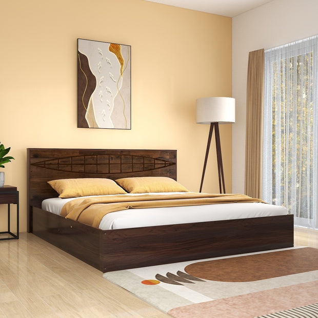 Muses Queen Bed with Solid Wood Headboard and Box Storage – DF2H