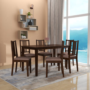 Houston 6-Seater Solid Wood Dining Table Set with Chairs – DF2H