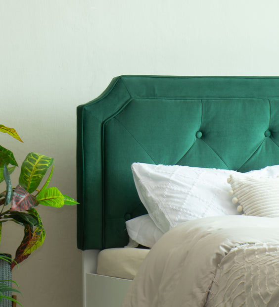 سرير سيتا كوين - مُنجّد بالجلد الصناعي مع صندوق تخزين