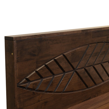 Themis Queen Bed – Solid Wood Headboard with Box Storage