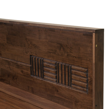 Aglaea Solidwood Headbord Queen Bed With Box Storage Non-Woveen