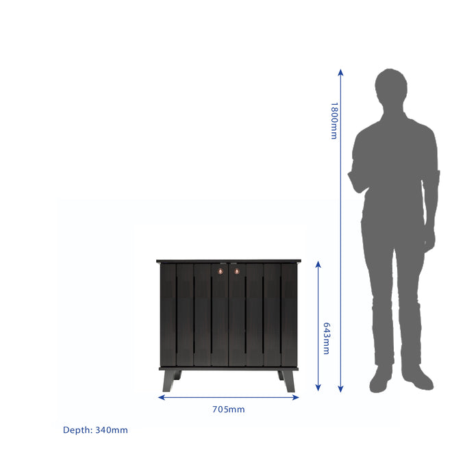 Juhani 2 Door Shoe Cabinet In Wenge
