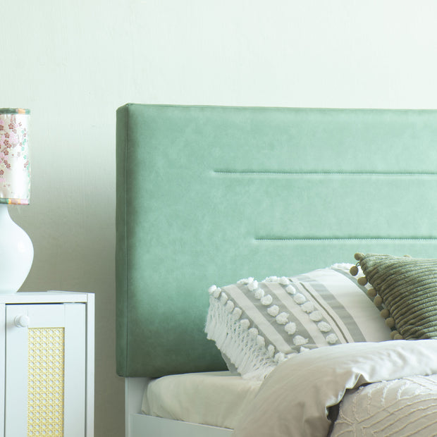 Ahimsa Queen Bed – Leatherette Upholstered with Box Storage