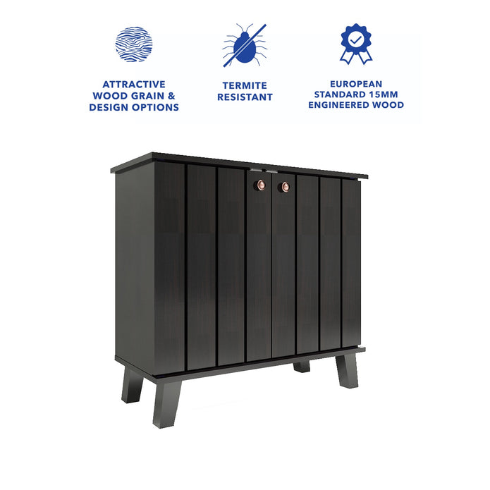 Juhani 2 Door Shoe Cabinet In Wenge