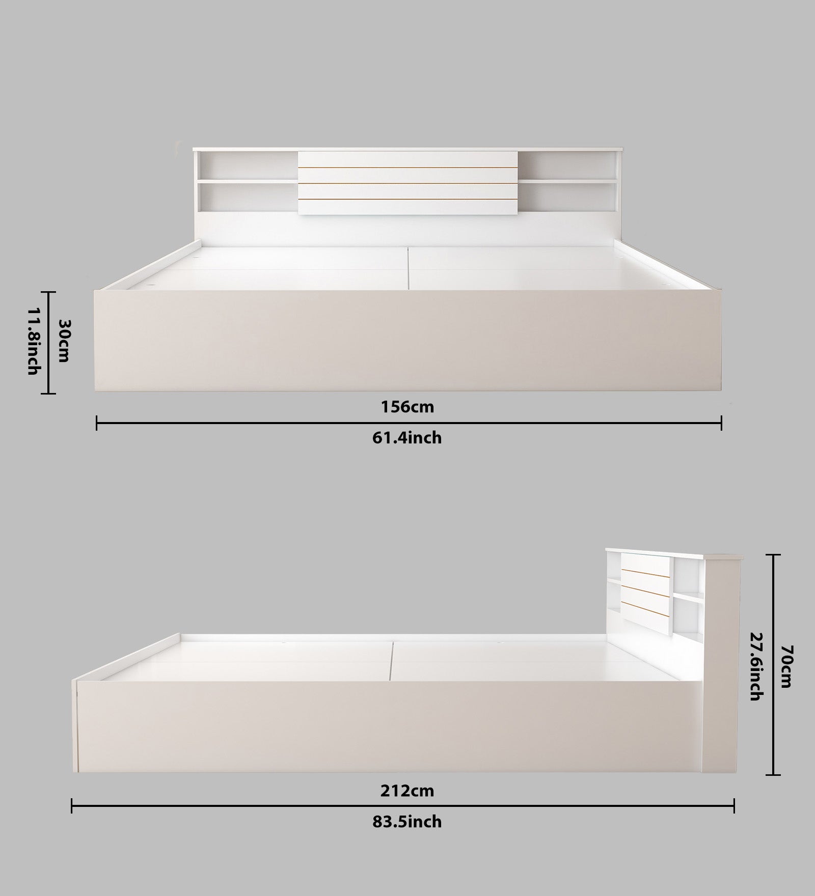Kaito Bed With Box Storage  (Non-Woveen)