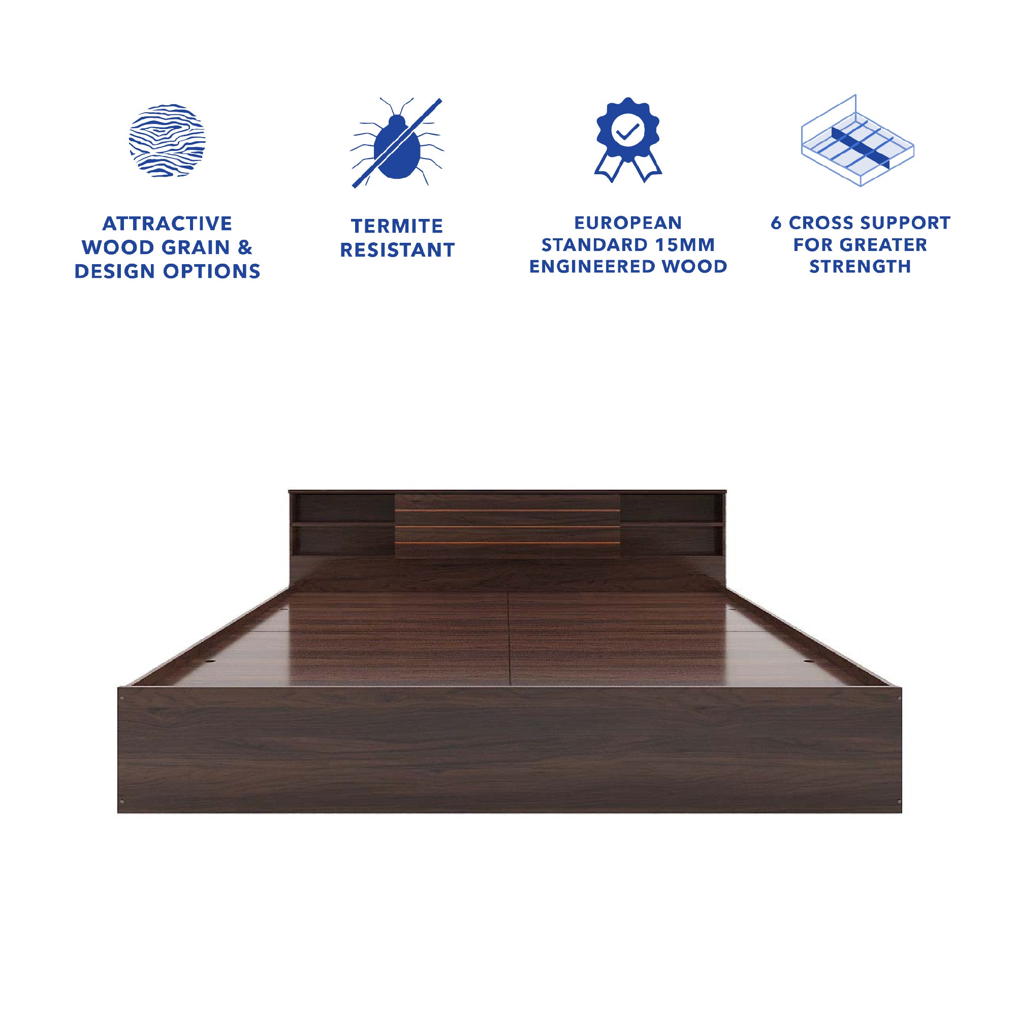 Kaito Bed With Box Storage  (Non-Woveen)