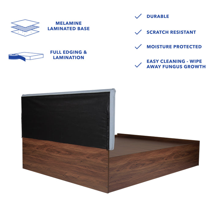 Viveka Bed With Premium Leatherette Fabric And Box Storage - Queen Bed