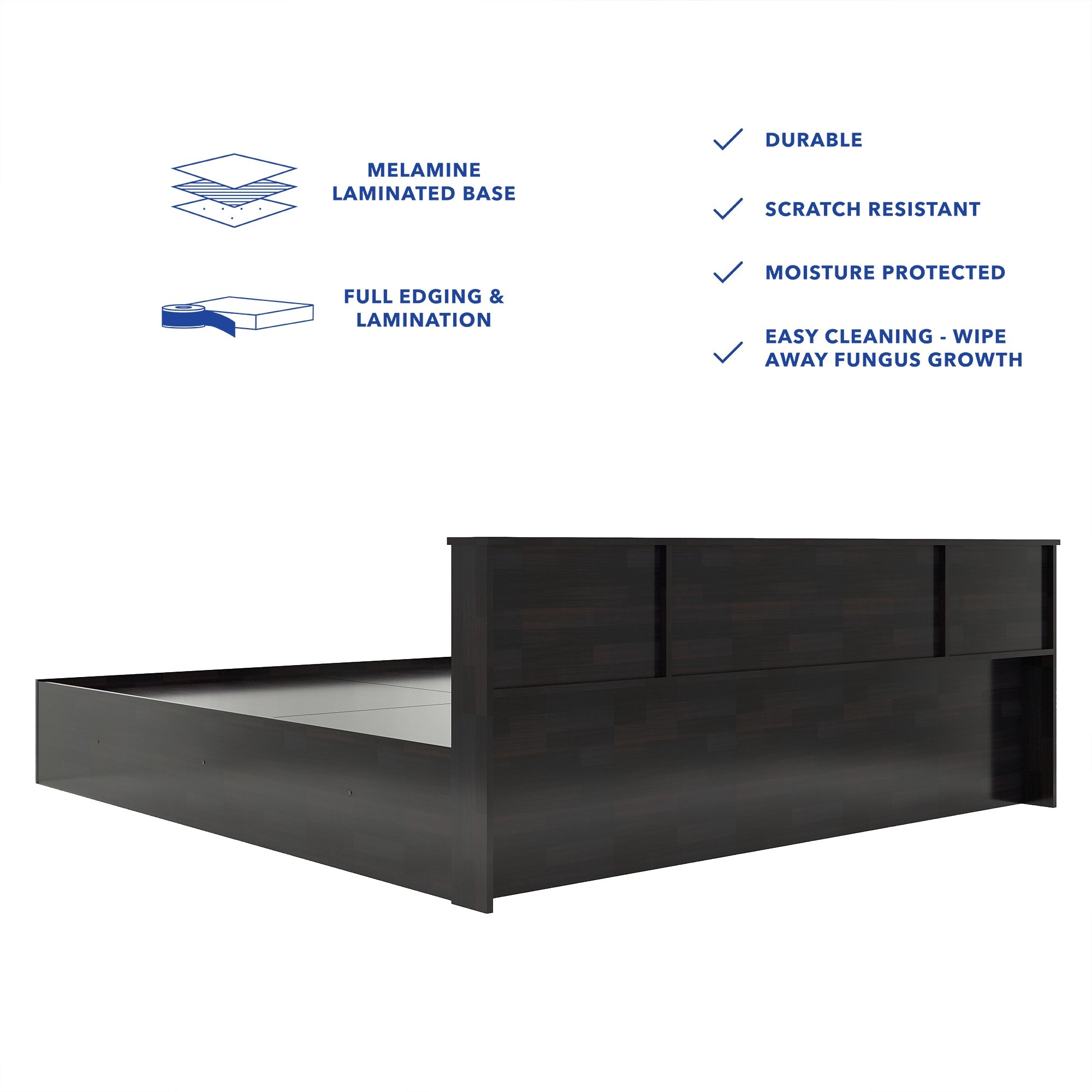 Kumiko Bed With Box Storage  (Non-Woveen)