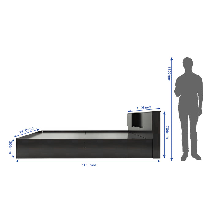Kumiko Bed With Box Storage  (Non-Woveen)