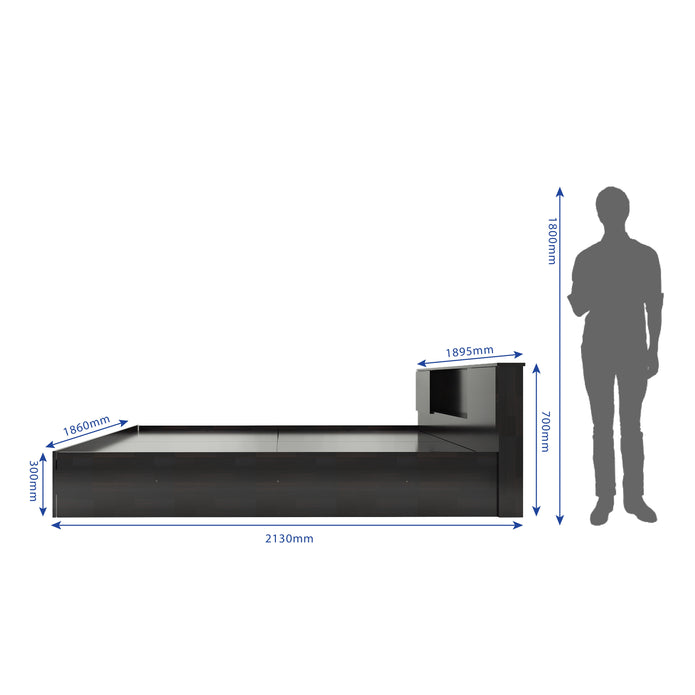 Kumiko Bed With Box Storage  (Non-Woveen)