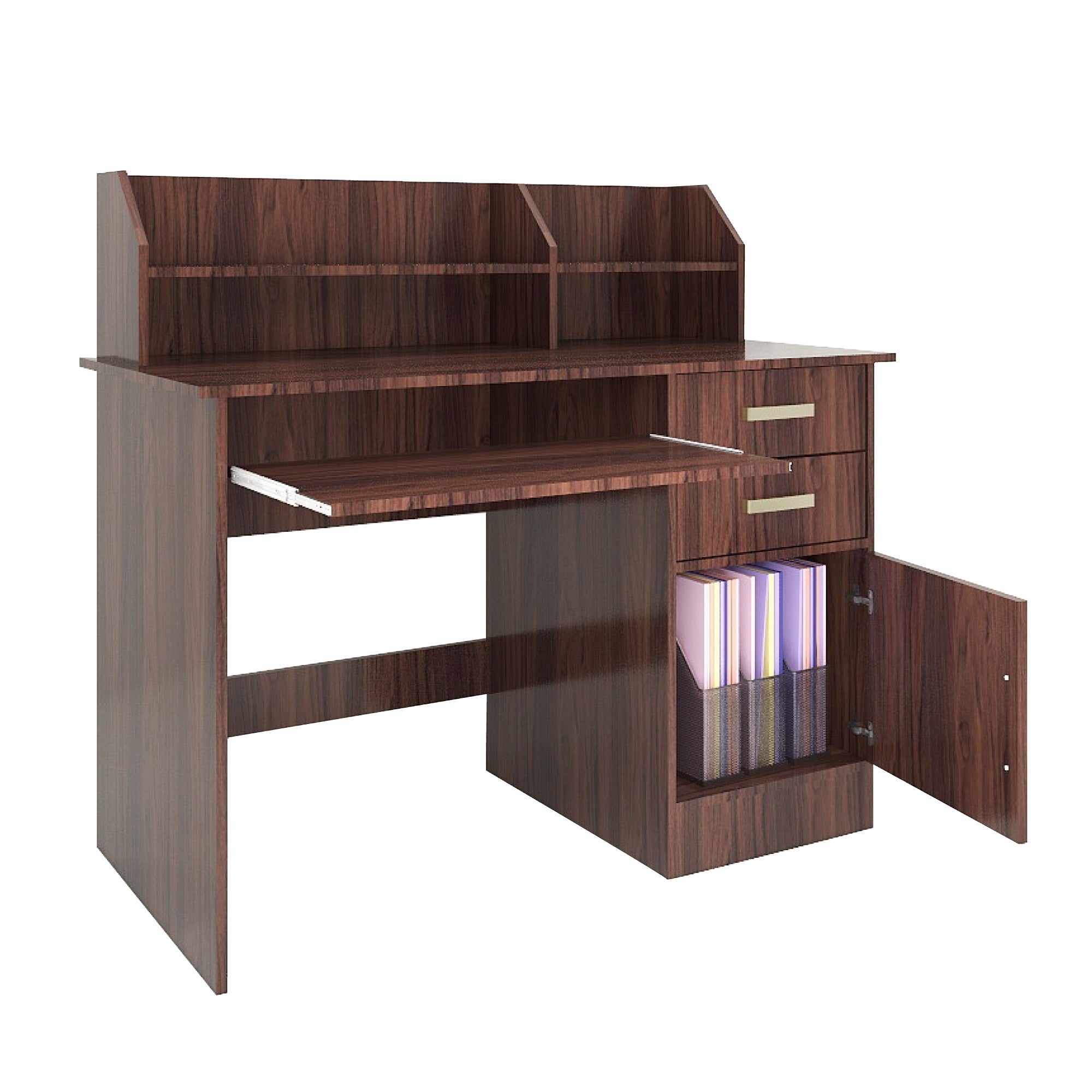 Shamon Engineered Wood Study Table With Rattan