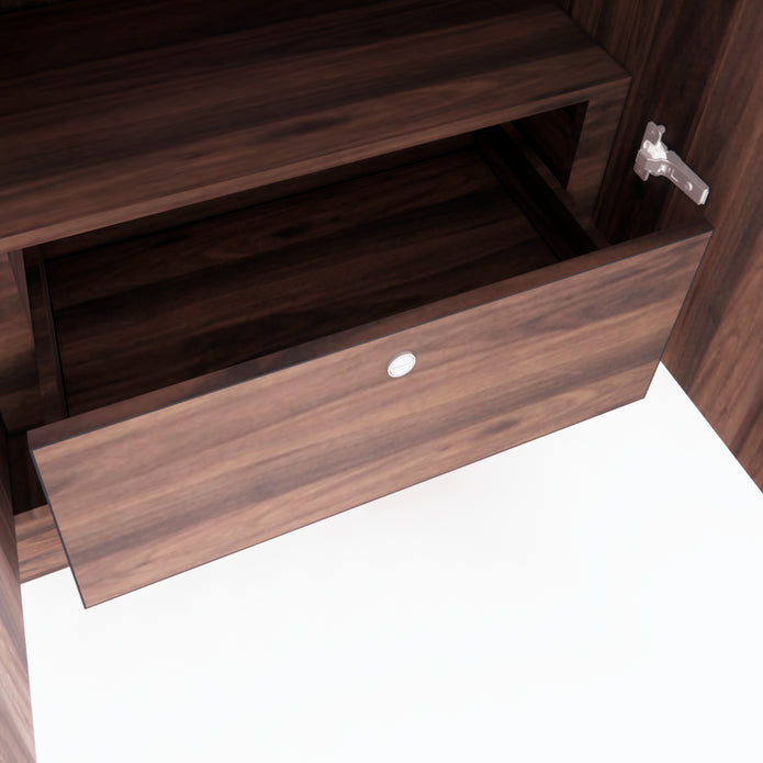 Julian 4-Door Engineered Wood Wardrobe with Mirror
