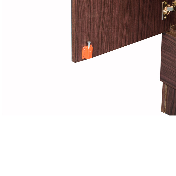 Housen 3-Door Wardrobe with Shelves (Engineered Wood)