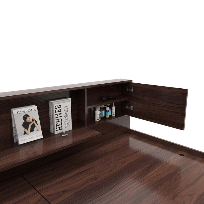 Kumiko Bed With Box Storage  (Non-Woveen)