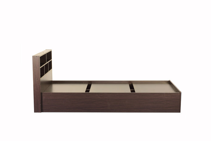 Takeo Single Bed in Walnut Finish (3x6 ft)