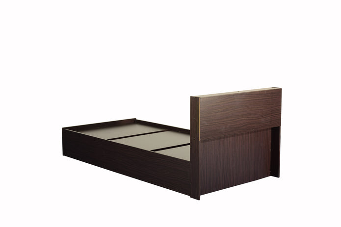 Takeo Single Bed in Walnut Finish (3x6 ft)