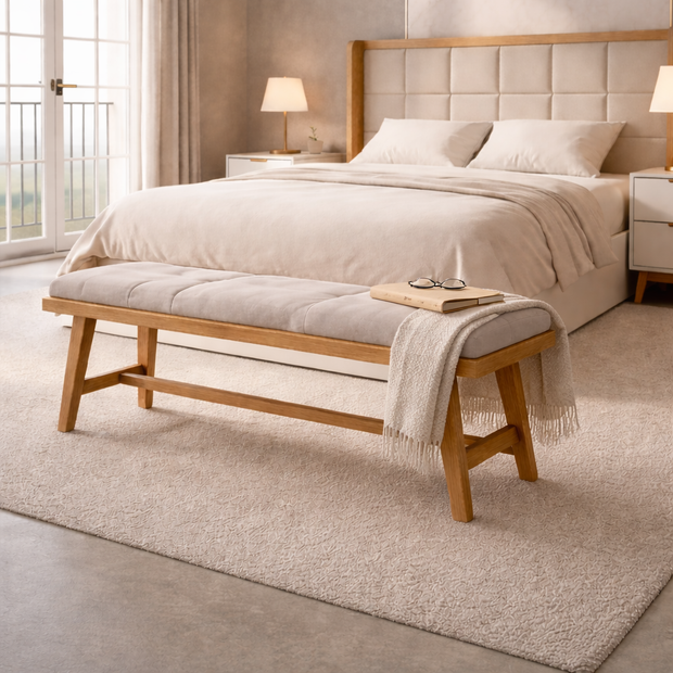 Arbore Calyx luxury solid wood bench from Vellora Collection by DF2H