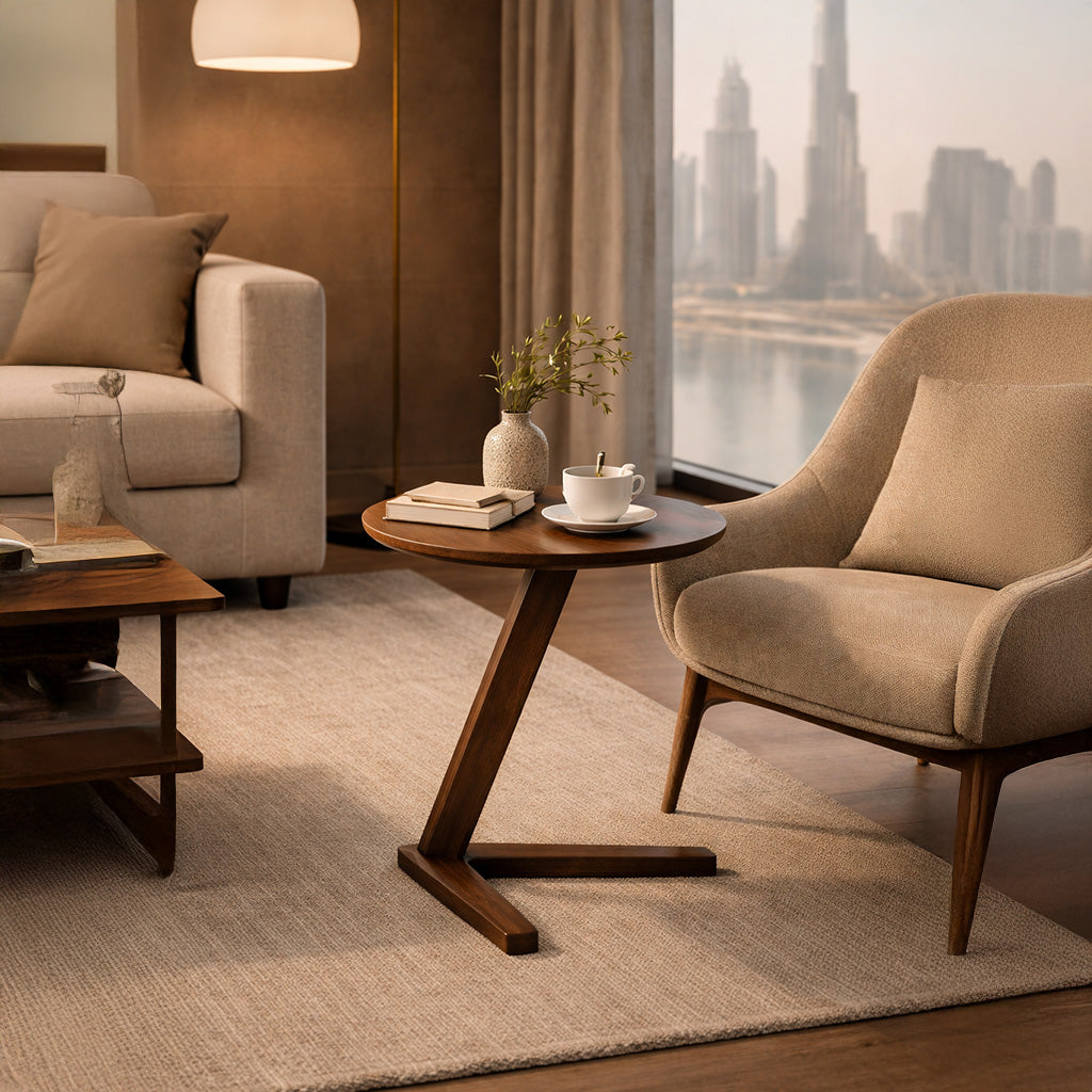 Arbore Forum solid wood luxury side table from Nocturne Collection by DF2H