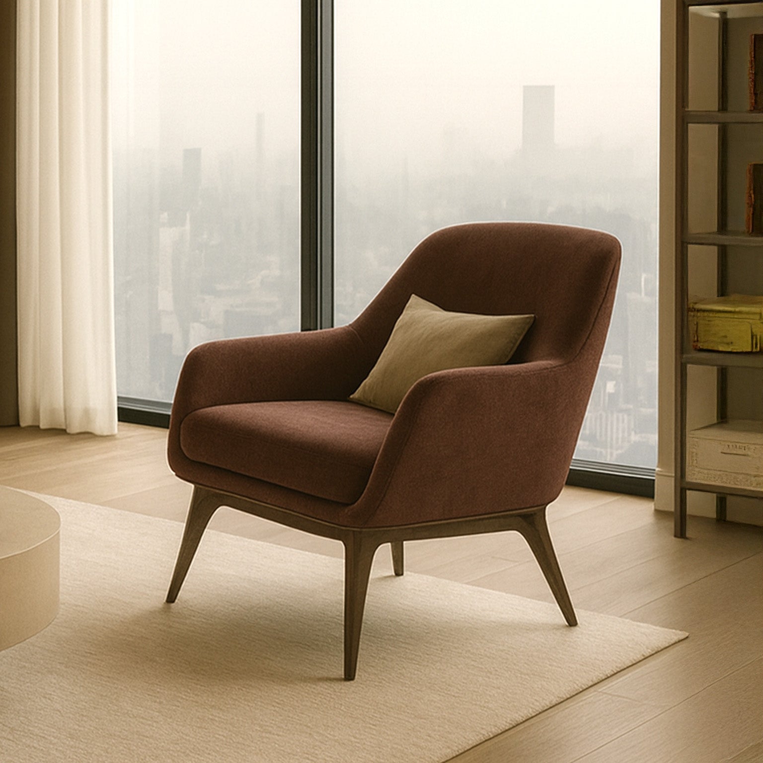ÉLAN Pavilion modern luxury armchair with upholstered seating