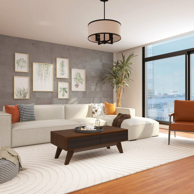 Artisan Dawn — 9-Piece Premium Home Furniture Combo (Grey & Walnut)
