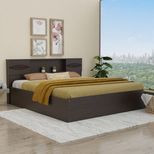 Aegiale Queen Bed with Solid Wood Headboard and Box Storage – DF2H