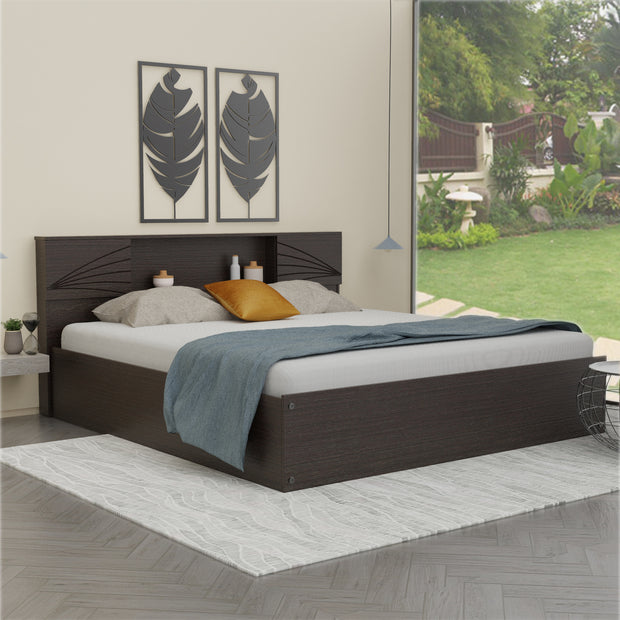Galene Queen Bed with Solid Wood Headboard and Box Storage – DF2H