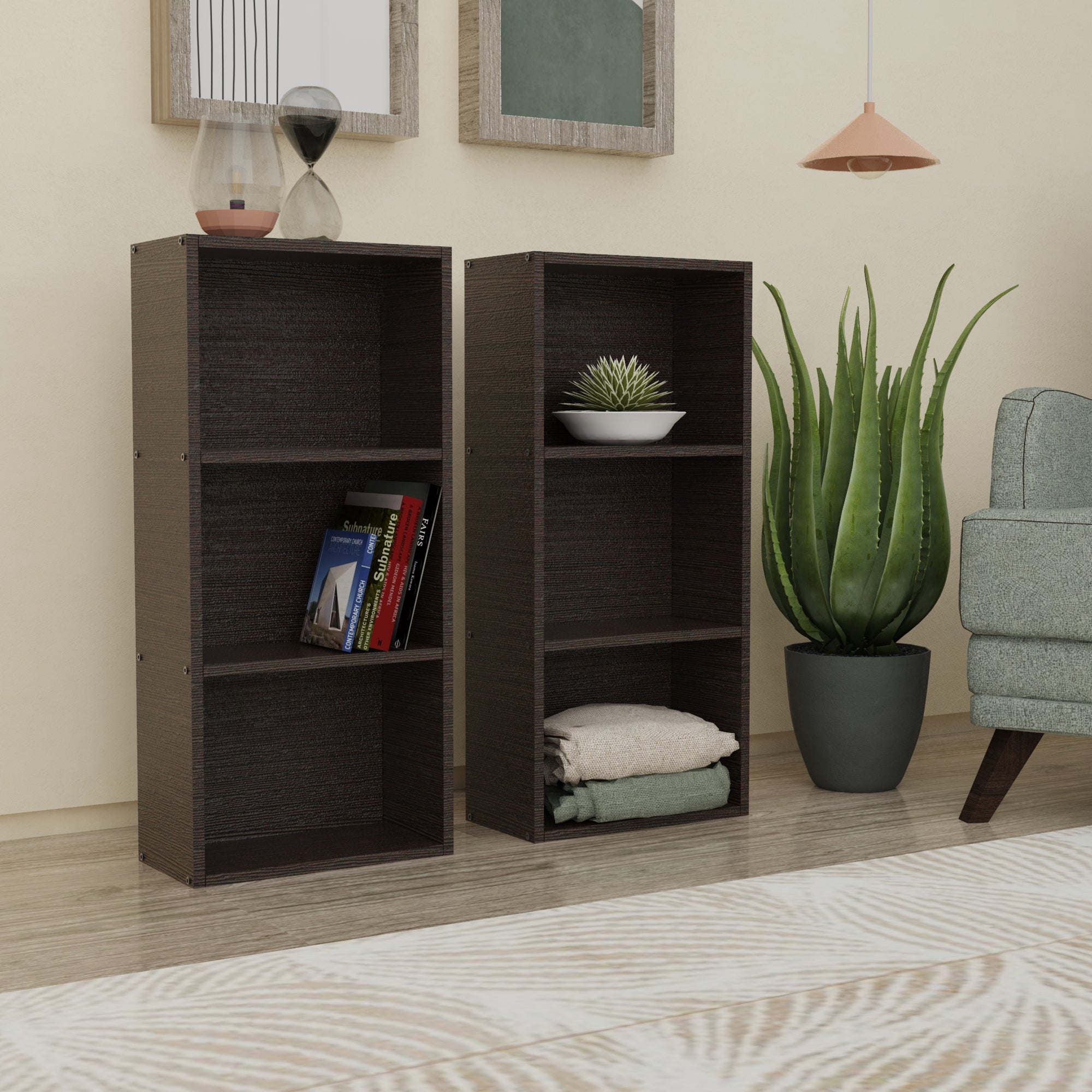 Aidos Bed with Solid Wood Headboard & Box Storage – Walnut Finish