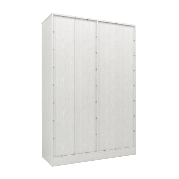 Ren 4-Door Engineered Wood Wardrobe – Spacious Bedroom Almirah with Shelves