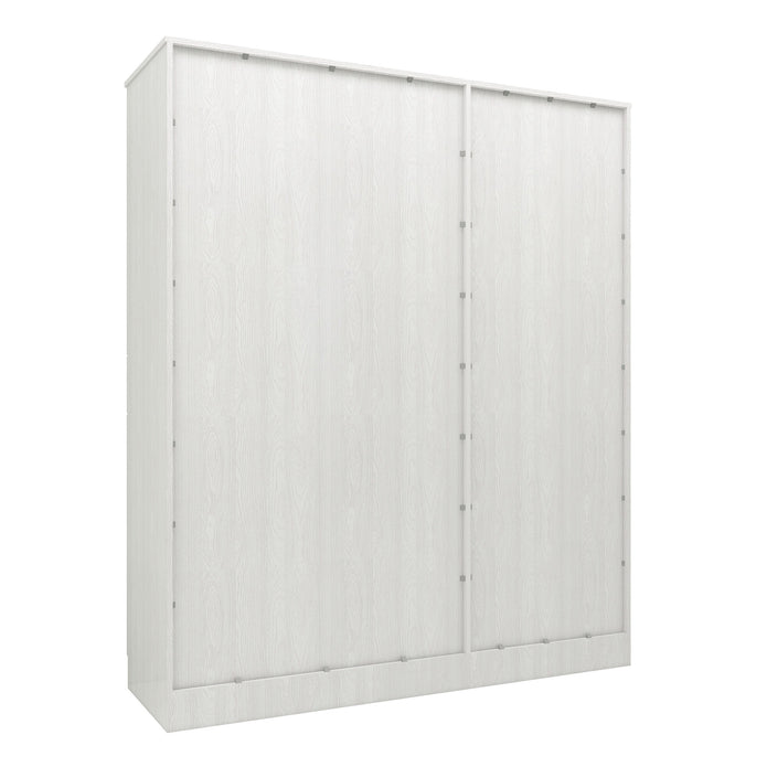 Ren 5-Door Engineered Wood Wardrobe – Spacious Bedroom Almirah with Shelves