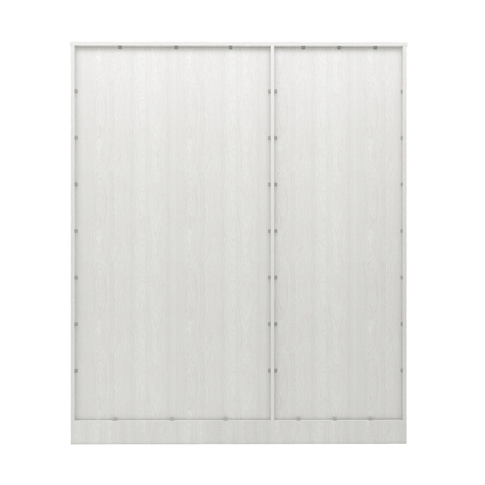 Ren 5-Door Engineered Wood Wardrobe – Spacious Bedroom Almirah with Shelves