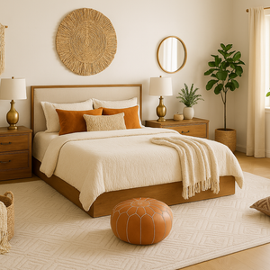 Clementine Bed With Premium Fabric And Hydraulic Storage - King Bed