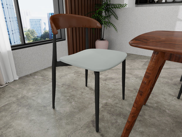Breva Grey Dining Chair modern dining room setup