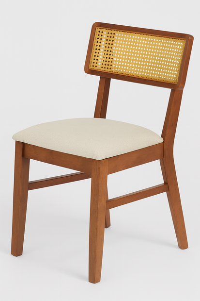 Mistral Dining Chair — Modern Upholstered Chair (Beige)