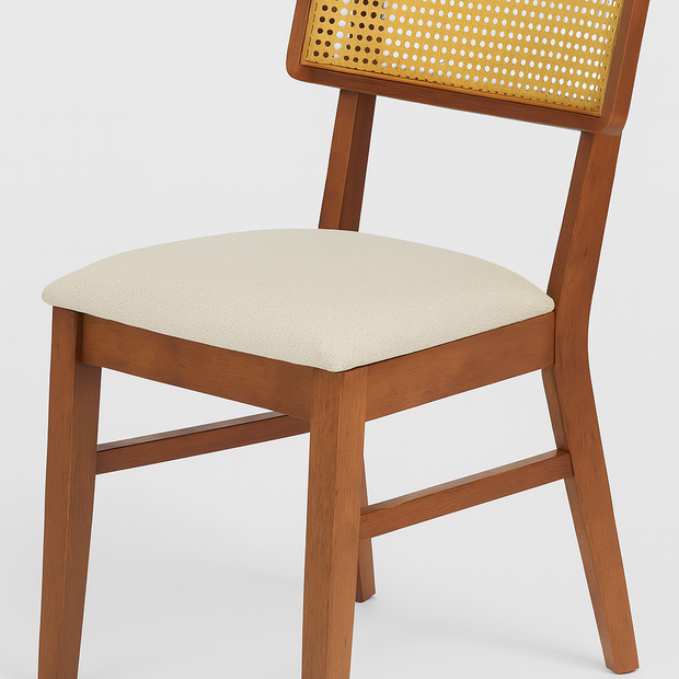 Mistral Dining Chair — Modern Upholstered Chair (Beige)