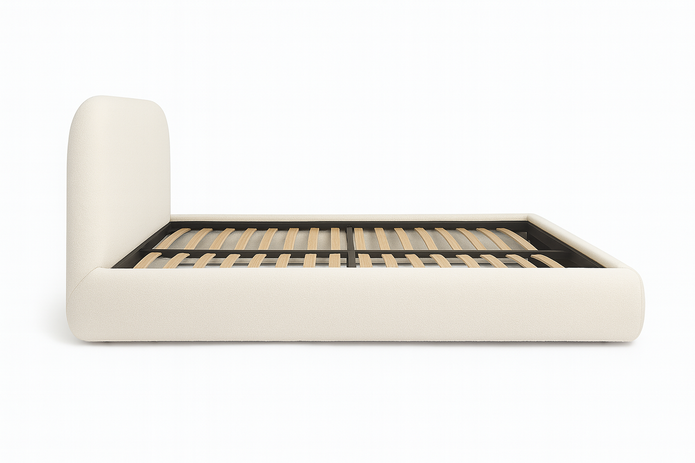 Marais Frame Upholstered Bed (Off-White) – King & Queen