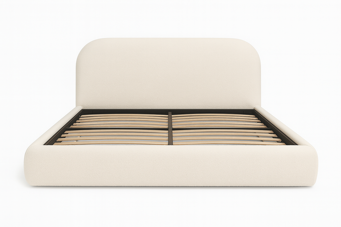 Marais Frame Upholstered Bed (Off-White) – King & Queen