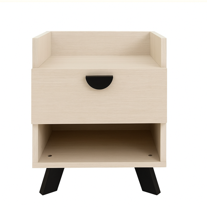 Tacta 1-Drawer Nightstand — Honey Ash