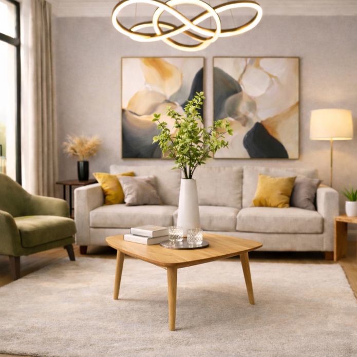 Nativa Vyren solid wood luxury coffee table from Solene Collection by DF2H