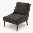 Obsidian Armchair — Modern Fabric Accent Chair (Beige & Grey)