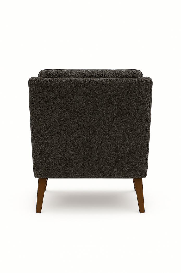 Obsidian Armchair — Modern Fabric Accent Chair (Beige & Grey)